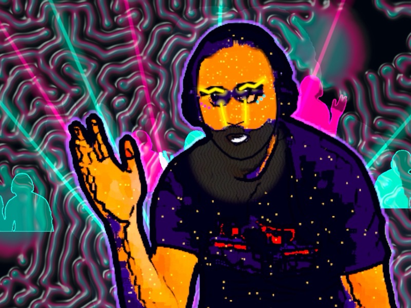 A still from LousyMonkey's blacklight look